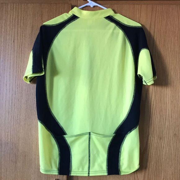 Yellow/black sport top for biking. Size medium. - Picture 3 of 4